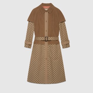 GG canvas trench coat