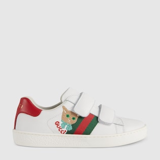 Children's Ace sneaker with cat