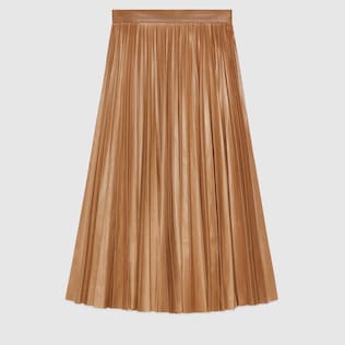 2015 Re-Edition falda plisada de piel