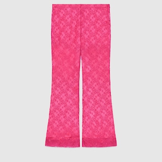 GG floral lace flared trousers