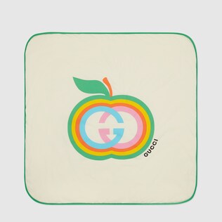 Cotton Interlocking G apple print blanket