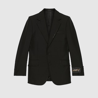 Mohair wool tailored jacket