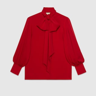 Silk satin georgette shirt