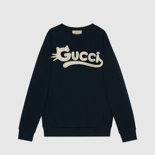 Gucci kitten logo sweatshirt