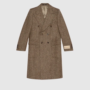 Herringbone wool coat