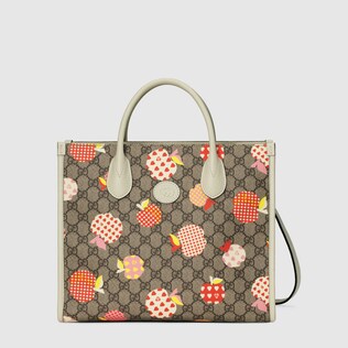 Kleiner Shopper mit Apfel-Print