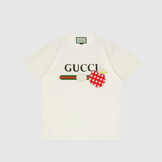 T-Shirt mit Apfel-Print