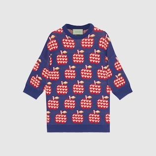 Women's Gucci Les Pommes cotton sweater