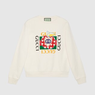 Sweat-shirt à imprimé pomme