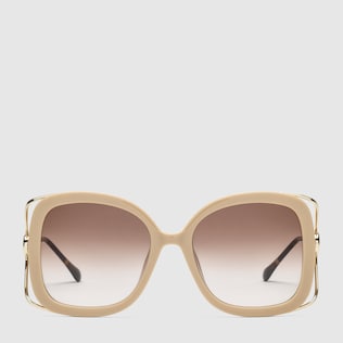 Rectangular sunglasses with Horsebit
