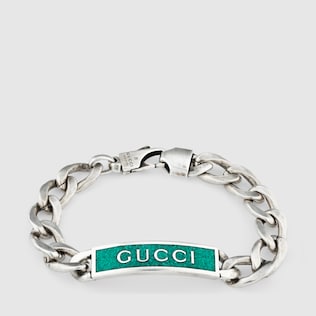 Gucci logo enamel bracelet