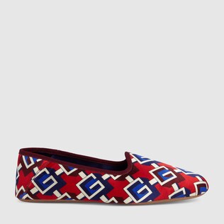 Men's geometric G print slipper