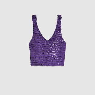 Lamé and sequin top