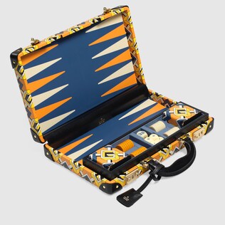 Decorative geometric G print backgammon set