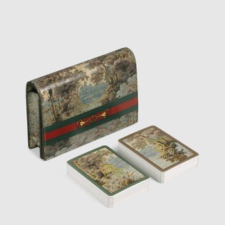 Radura print double playing card set