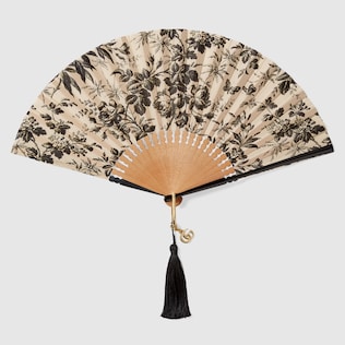 Ventaglio con stampa Herbarium