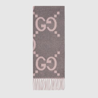 Schal aus Kaschmirjacquard mit GG Motiv