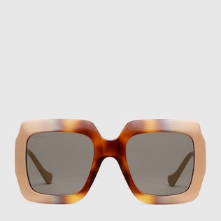 Gafas de sol rectangulares con cadena