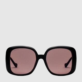 Low nose bridge fit rectangular sunglasses