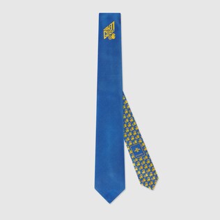 'Lemon Gucci' jacquard silk tie