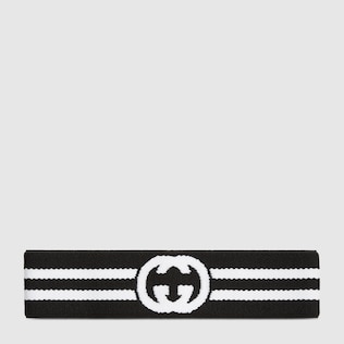 Interlocking G stripe headband