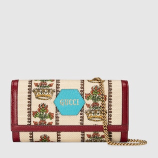 Gucci 100 Brieftasche mit Kettenriemen