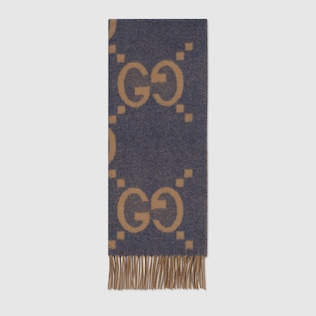 Bufanda de jacquard de cashmere con GG