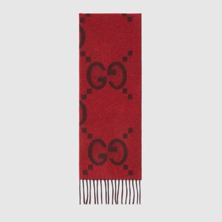 GG cashmere jacquard scarf