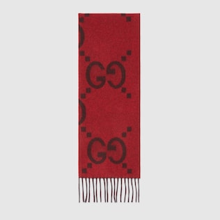 Schal aus Kaschmirjacquard mit GG Motiv