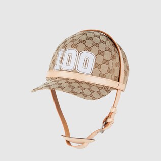 قبعة بيسبول بطبعة Gucci 100 مع سرج