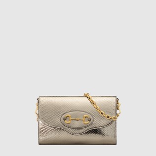 Bolso de pitón pequeño Gucci Horsebit 1955