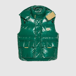 Down padded nylon vest