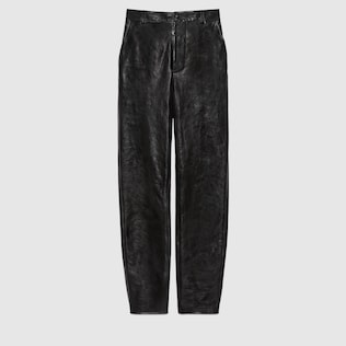 Shiny leather pant