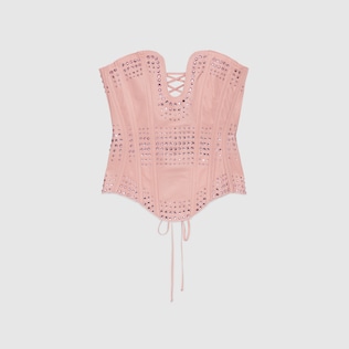 Corset en soie avec cristaux