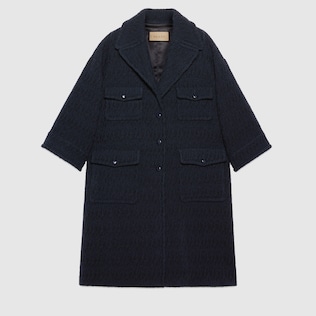 Mantel aus weichem Bouclé-Tweed