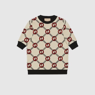 Pull réversible en laine GG