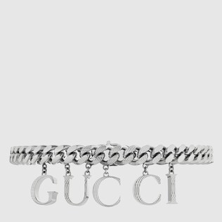Choker-Halskette mit Gucci Schriftzug