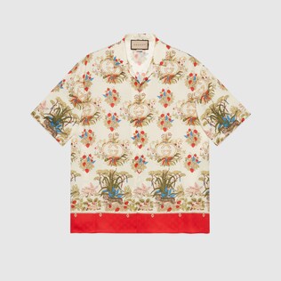 Gucci 100 floral print bowling shirt