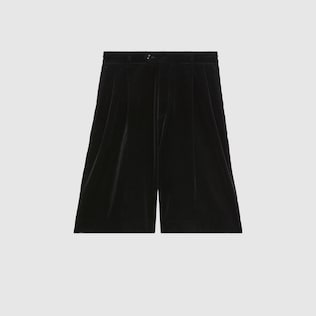 Short en velours stretch