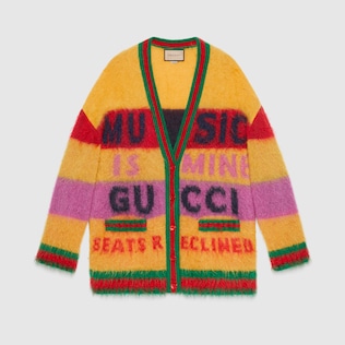Cardigan in mohair spazzolato Gucci 100