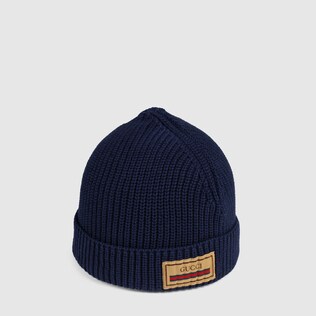 Children's cotton hat with Gucci Web