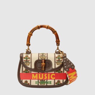 Gucci 100特别系列中号竹节手袋