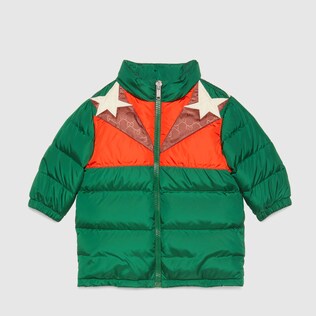 Babyjacke aus GG Nylon mit Stickerei