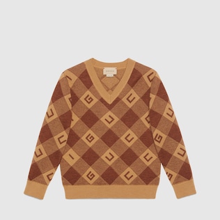Children's Gucci check wool jumper