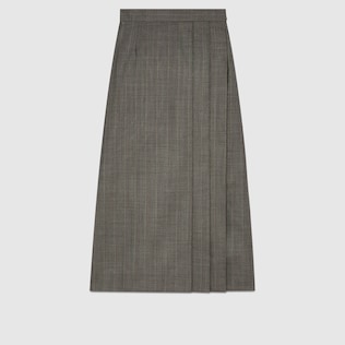 Jupe en grisaille laine