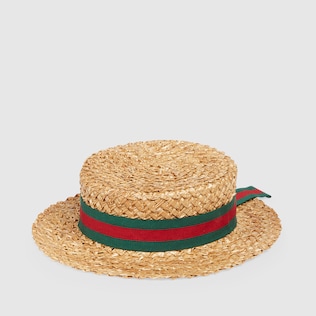 Sombrero infantil de paja con cinta