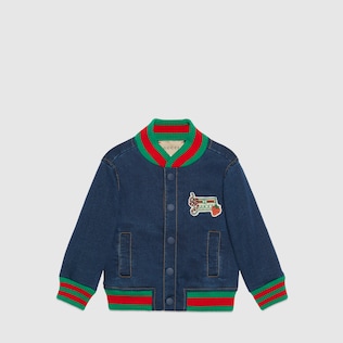 Babyjacke aus Denim mit Patch