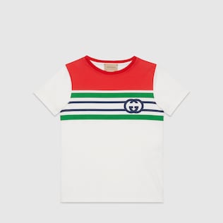 Kinder-T-Shirt aus Baumwolle mit GG