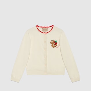 Children's Gucci bear cotton cardigan