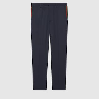 Knöchellange Hose aus Baumwolle mit Web